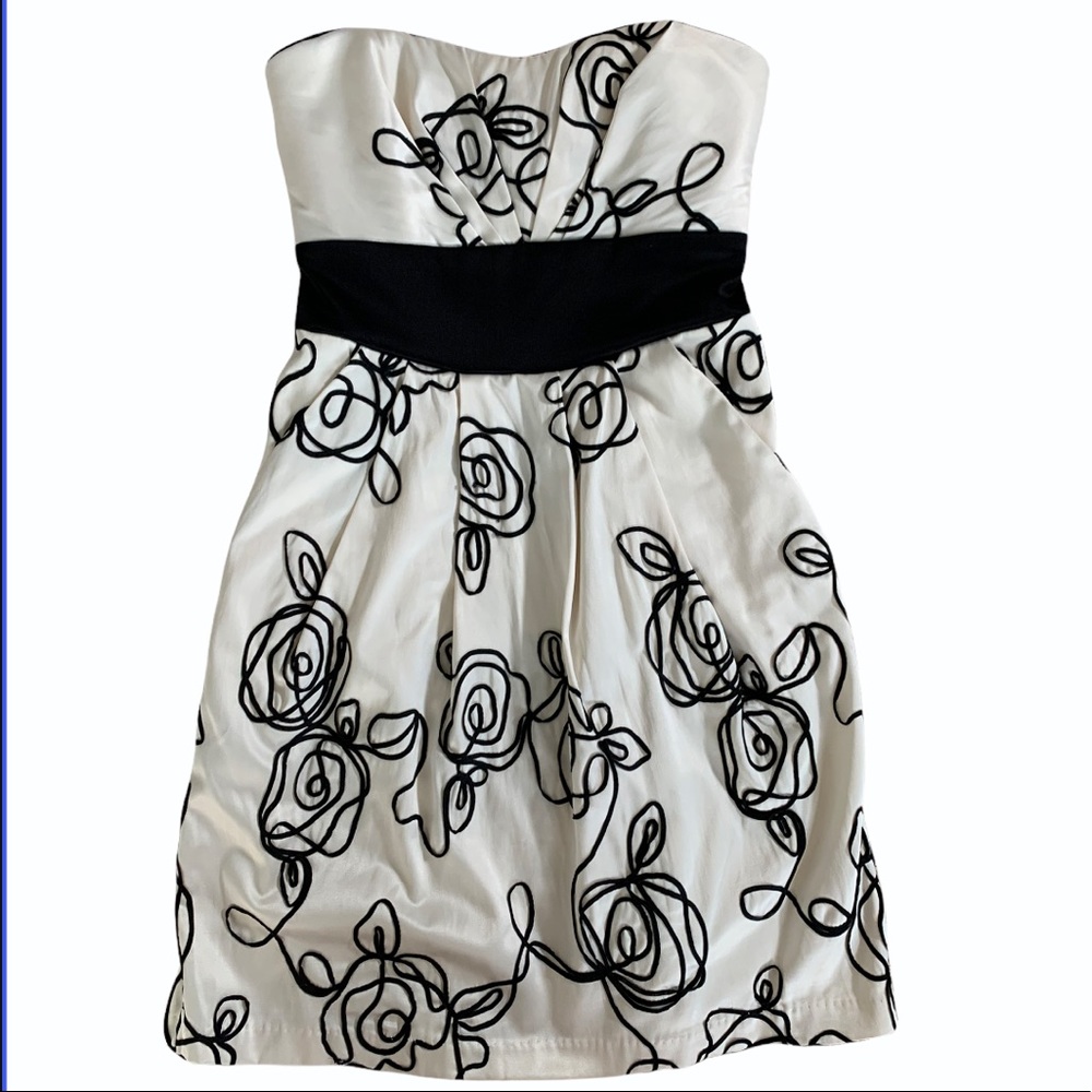 Satin dress with beautiful embroidery